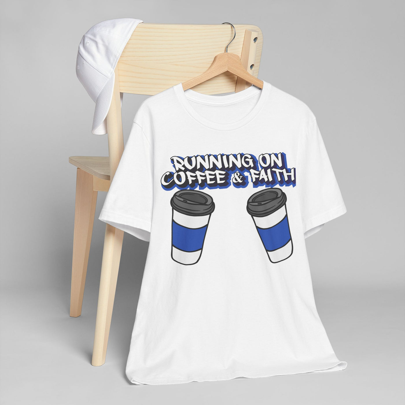 Running on Coffee & Faith Unisex T-Shirt - Perfect for Coffee Lovers and Faithful Souls