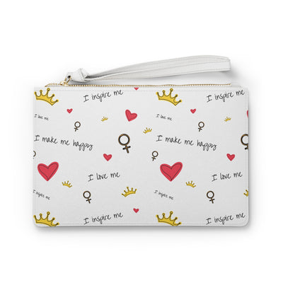Inspirational Clutch Bag, Empowerment Gift, Self-Love Accessory, Feminine Wallet, Chic Pouch for Women