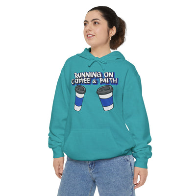Running on Coffee & Faith Unisex Hoodie - Cozy Spiritual Apparel
