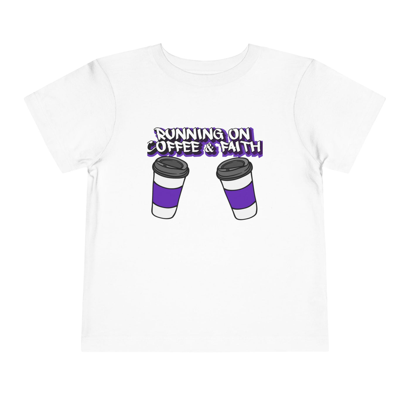 Toddler Short Sleeve Tee - Running on Coffee & Faith Design