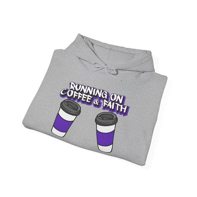 Running on Coffee & Faith Hoodie - Unisex Heavy Blend Sweatshirt