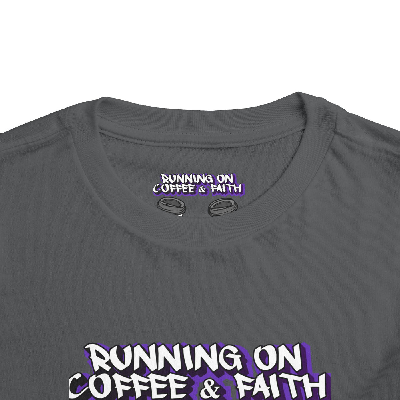 Toddler Short Sleeve Tee - Running on Coffee & Faith Design