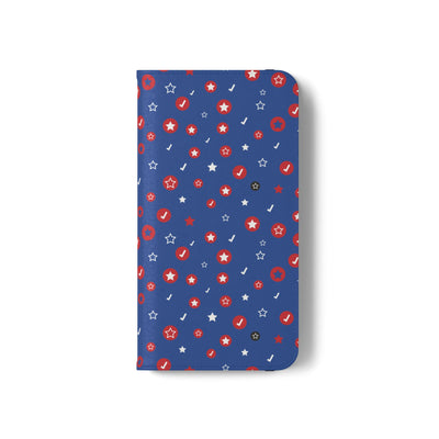 Patriotic Flip Case for Smartphones - Fun Stars and Stripes Design