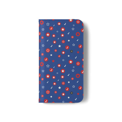 Patriotic Flip Case for Smartphones - Fun Stars and Stripes Design