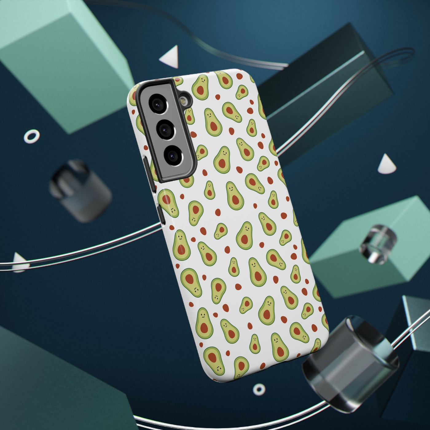 Avocado Pattern Impact-Resistant Phone Case - Fun & Functional