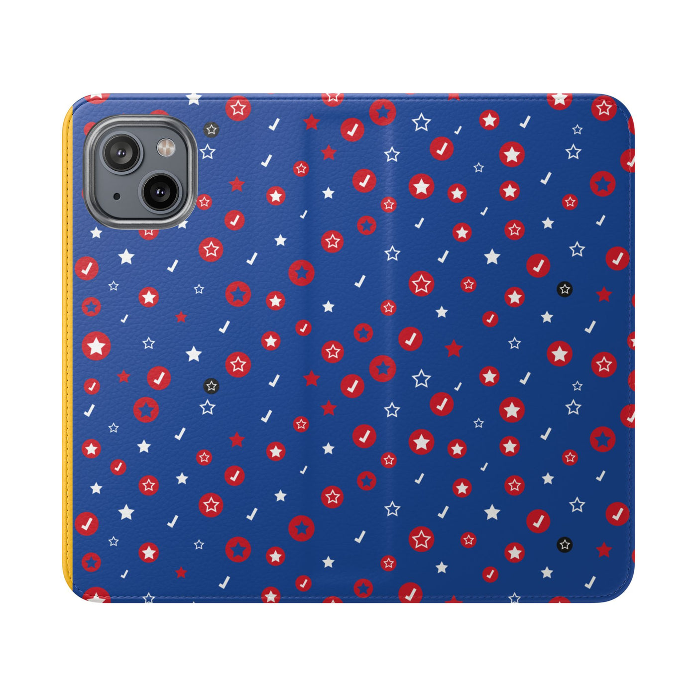 Patriotic Flip Case for Smartphones - Fun Stars and Stripes Design