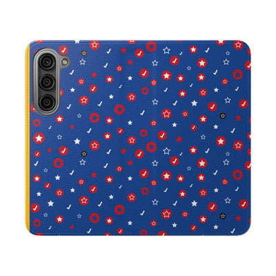 Patriotic Flip Case for Smartphones - Fun Stars and Stripes Design