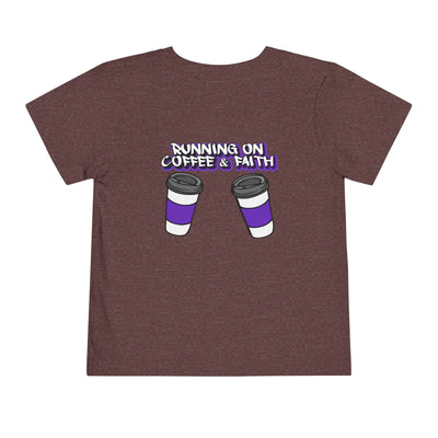 Toddler Short Sleeve Tee - Running on Coffee & Faith Design