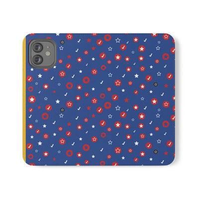 Patriotic Flip Case for Smartphones - Fun Stars and Stripes Design