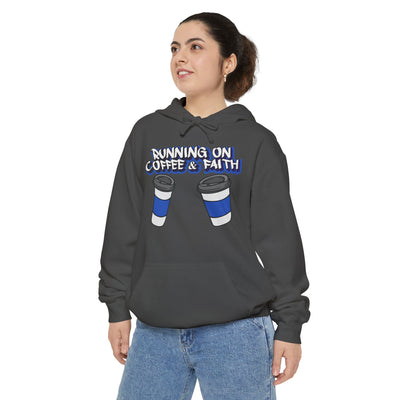 Running on Coffee & Faith Unisex Hoodie - Cozy Spiritual Apparel