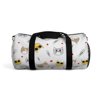Playful Cat Print Duffel Bag - Perfect for Pet Lovers and Travel