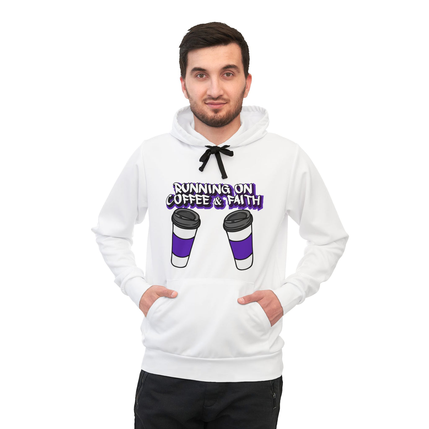 Running on Coffee & Faith Athletic Hoodie
