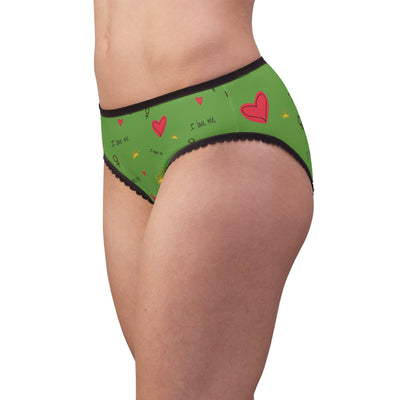 Colorful Women's Briefs with Heart and Crown Designs, Cute Underwear, Fun Lingerie, Gift for Her, Valentine's Day, Self-Love