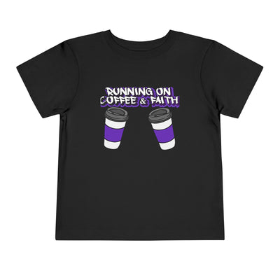 Toddler Short Sleeve Tee - Running on Coffee & Faith Design