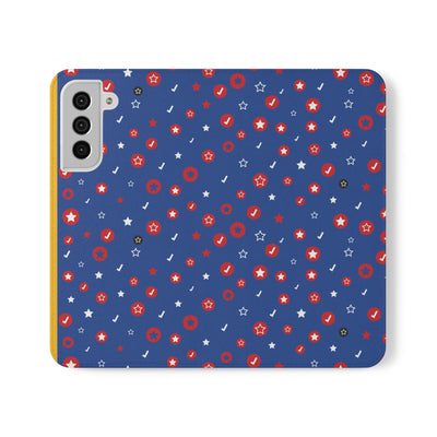 Patriotic Flip Case for Smartphones - Fun Stars and Stripes Design