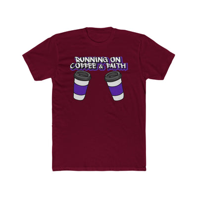 Running on Coffee & Faith Unisex Cotton Crew Tee