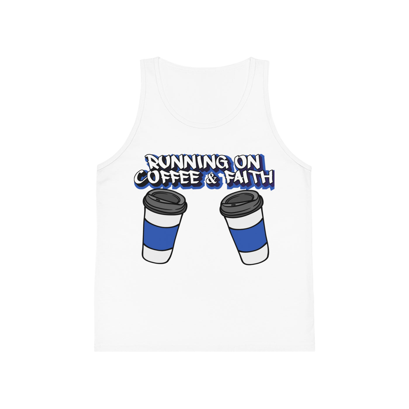 Kids' Coffee & Faith Jersey Tank Top, Cute Summer Tee, Back-to-School Shirt, Birthday Gift, Faith-Inspired Kids Clothing