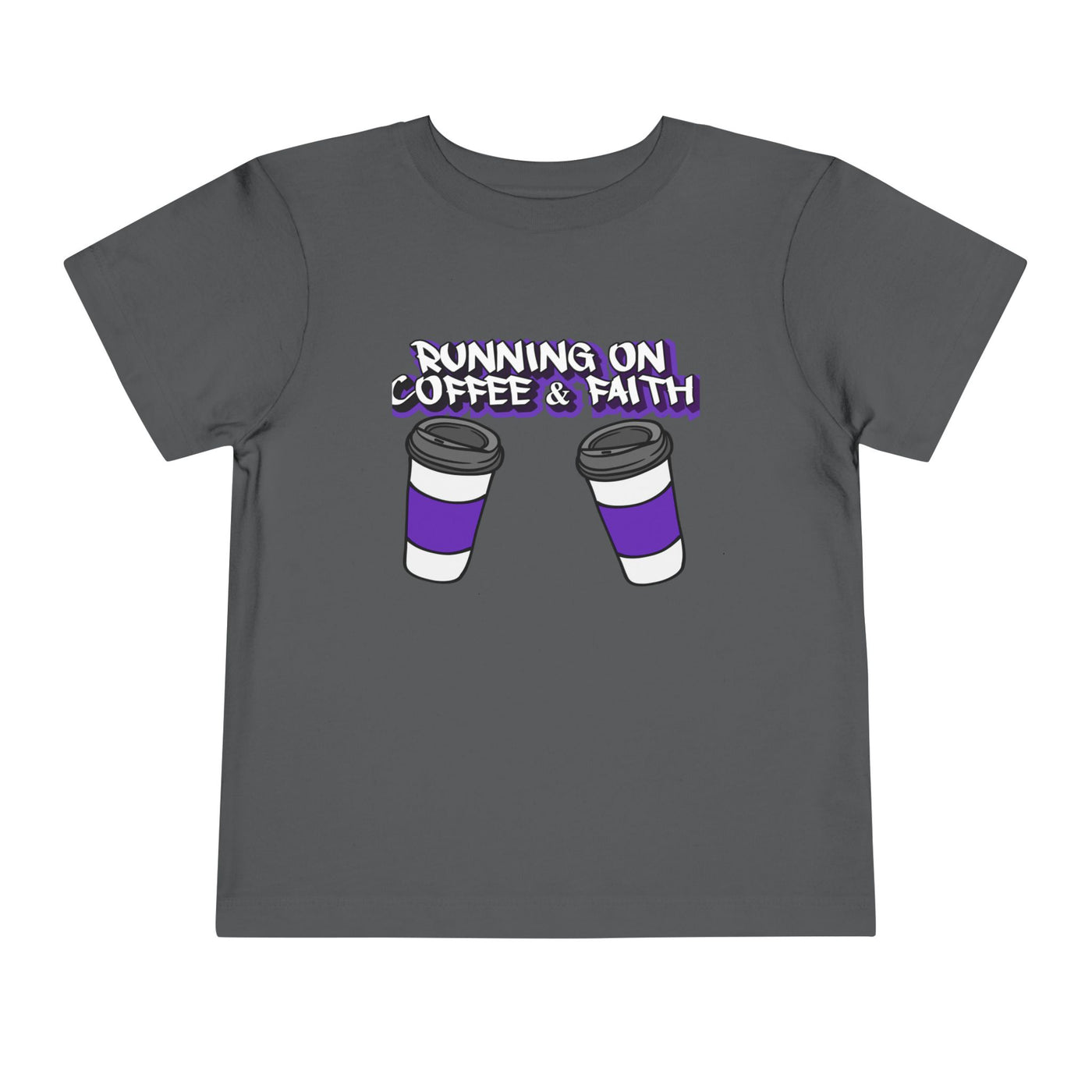 Toddler Short Sleeve Tee - Running on Coffee & Faith Design