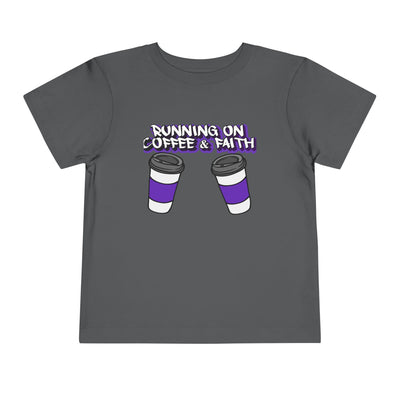 Toddler Short Sleeve Tee - Running on Coffee & Faith Design
