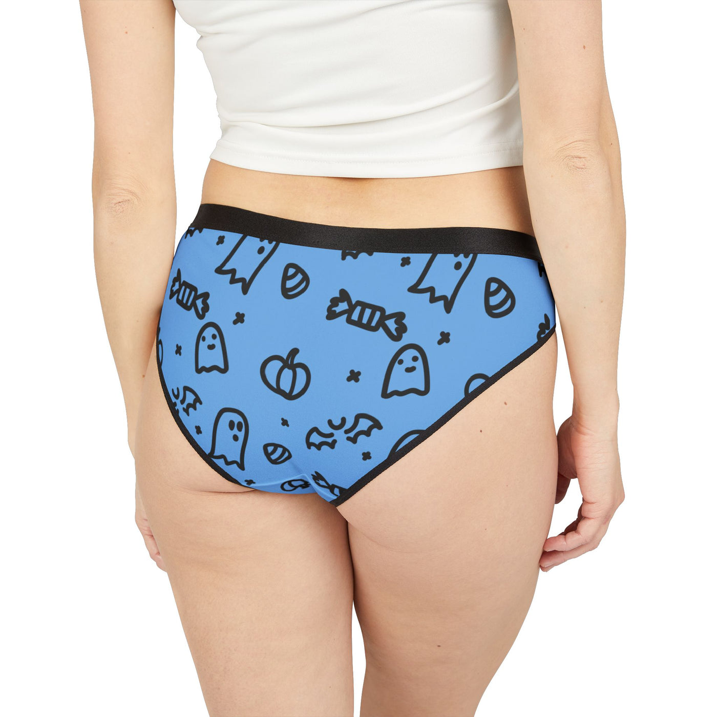Festive Halloween Women's Underwear - Cute Ghost & Pumpkin Design