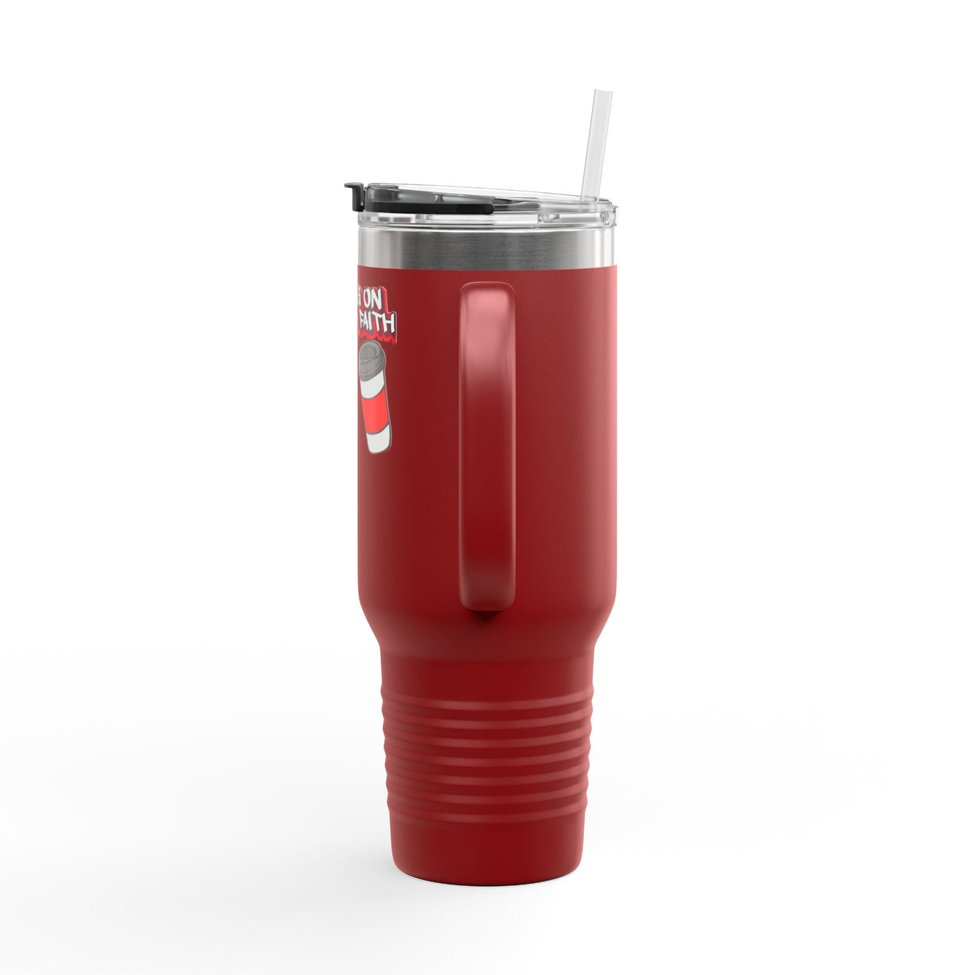 Running on Coffee & Faith Insulated Travel Mug - 40oz Coffee Lover's Companion