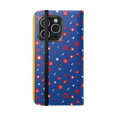 Patriotic Flip Case for Smartphones - Fun Stars and Stripes Design