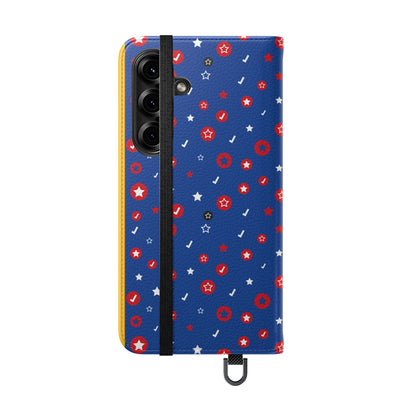 Patriotic Flip Case for Smartphones - Fun Stars and Stripes Design