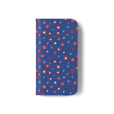 Patriotic Flip Case for Smartphones - Fun Stars and Stripes Design