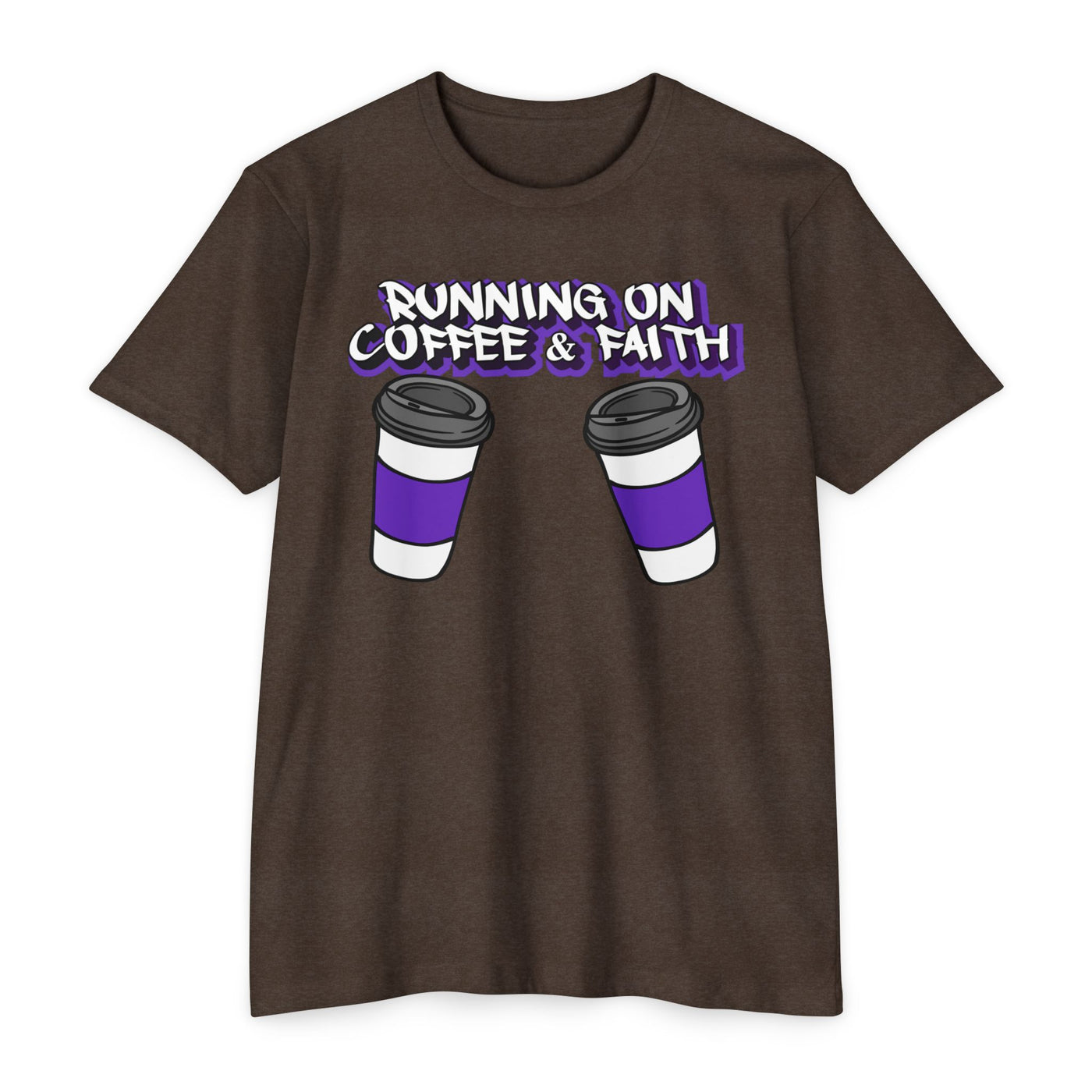 Running on Coffee & Faith Unisex T-Shirt - Casual Tee for Coffee Lovers