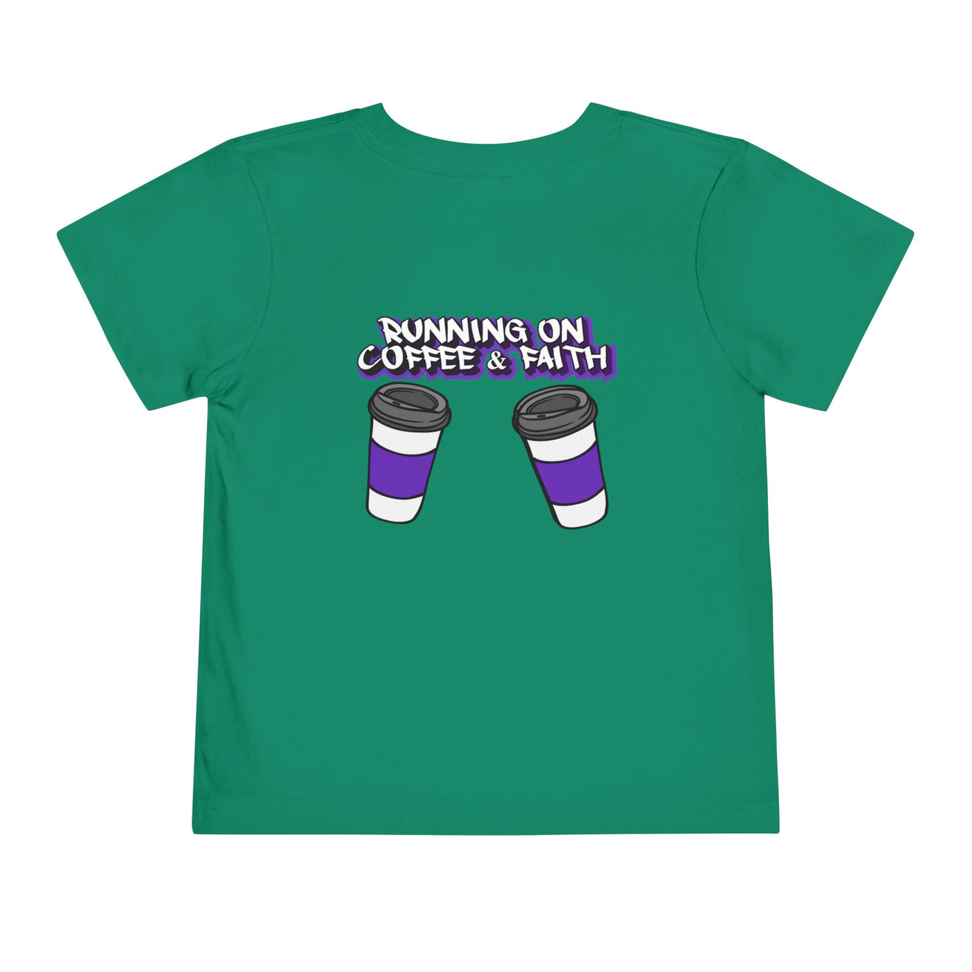 Toddler Short Sleeve Tee - Running on Coffee & Faith Design