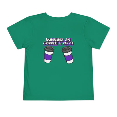 Toddler Short Sleeve Tee - Running on Coffee & Faith Design
