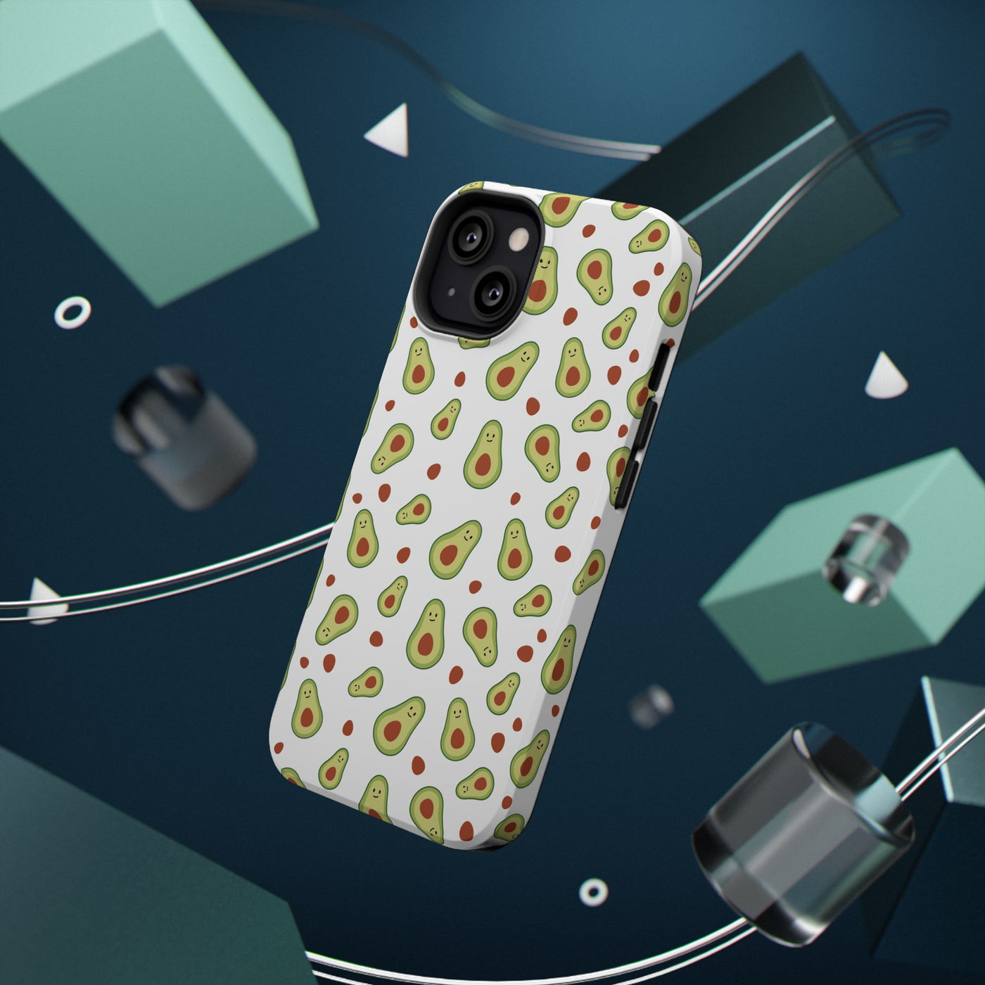 Avocado Pattern Impact-Resistant Phone Case - Fun & Functional