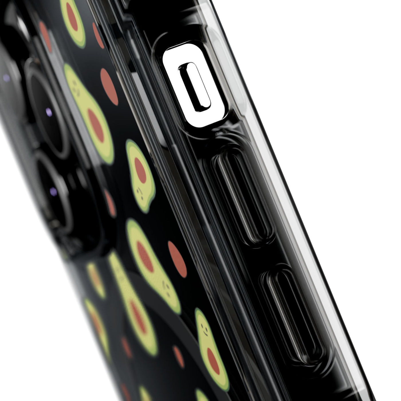 Playful Avocado Magnetic Clear Phone Case - Fun & Quirky Design