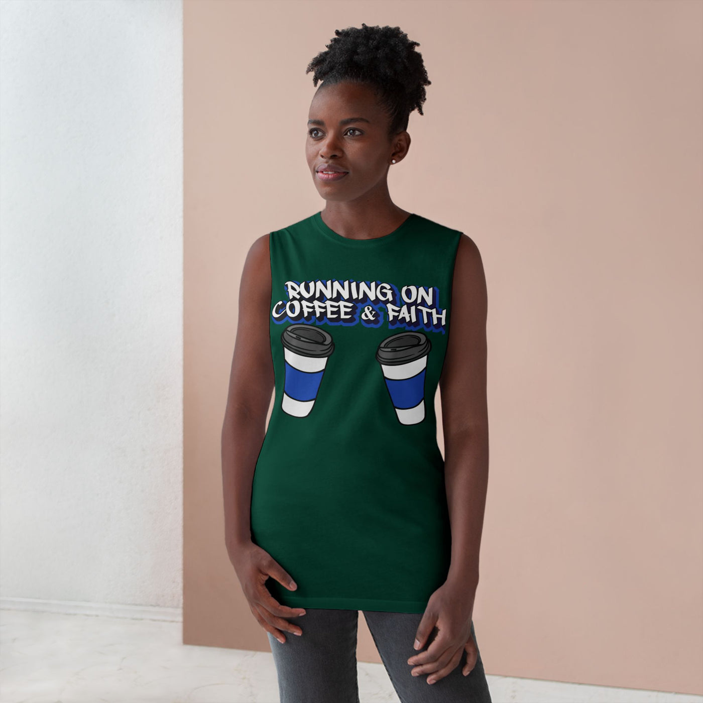 Spooky Vibes Unisex Barnard Tank - Halloween Graphic Sleeveless Tee