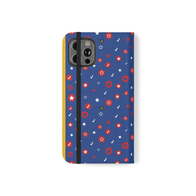 Patriotic Flip Case for Smartphones - Fun Stars and Stripes Design