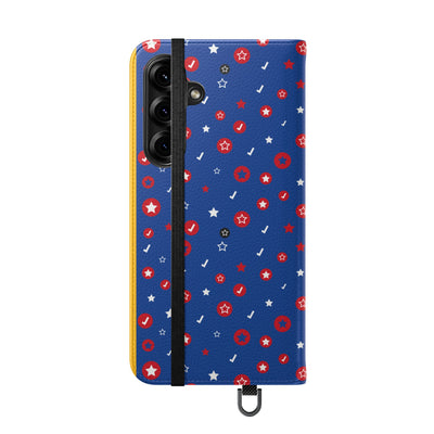 Patriotic Flip Case for Smartphones - Fun Stars and Stripes Design