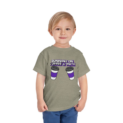 Toddler Short Sleeve Tee - Running on Coffee & Faith Design