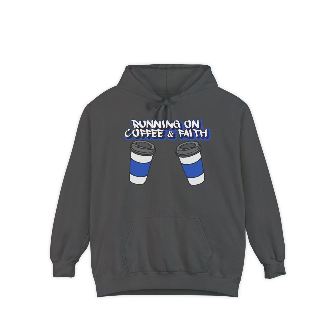 Running on Coffee & Faith Unisex Hoodie - Cozy Spiritual Apparel