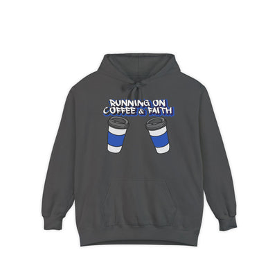Running on Coffee & Faith Unisex Hoodie - Cozy Spiritual Apparel
