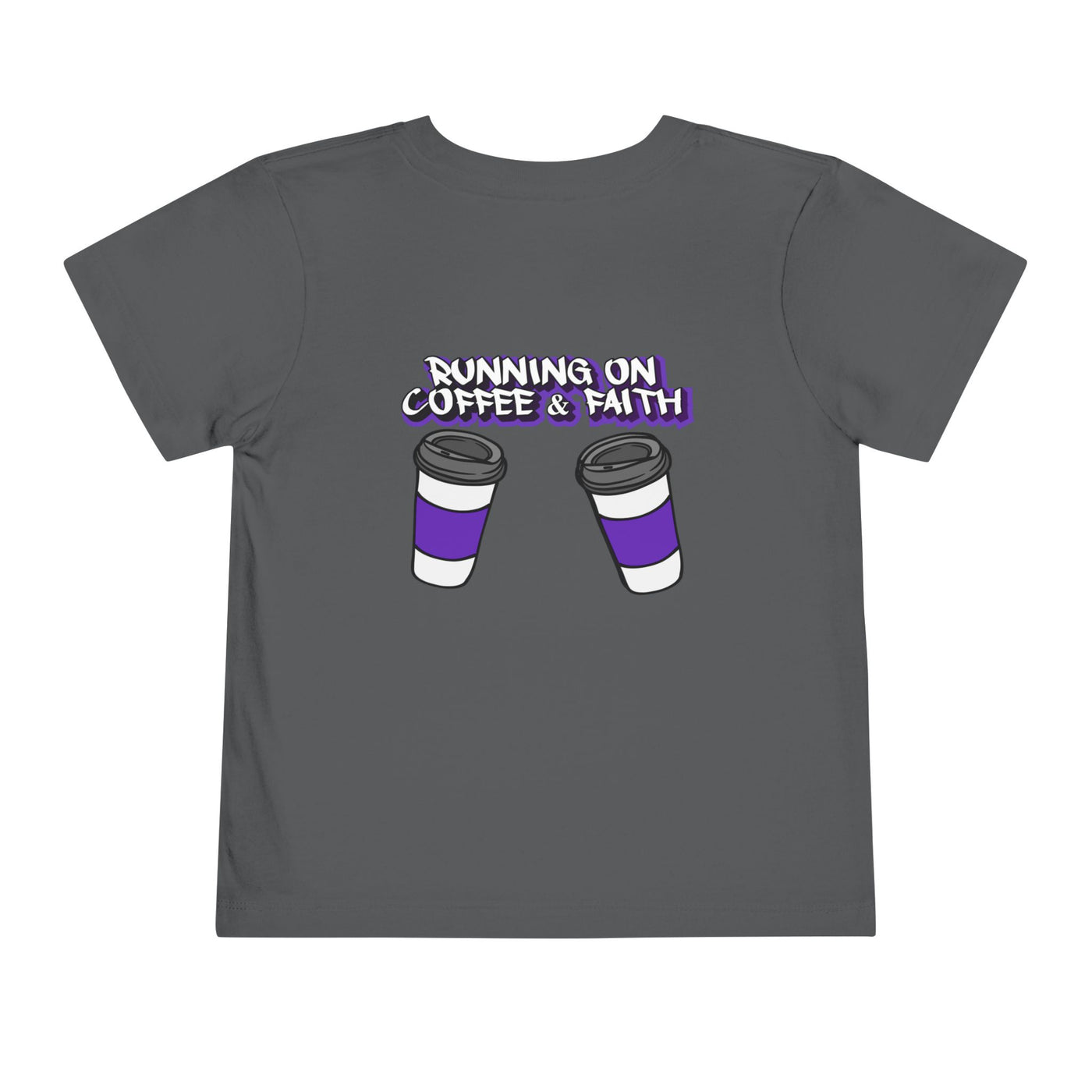 Toddler Short Sleeve Tee - Running on Coffee & Faith Design