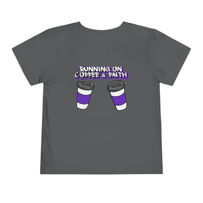 Toddler Short Sleeve Tee - Running on Coffee & Faith Design