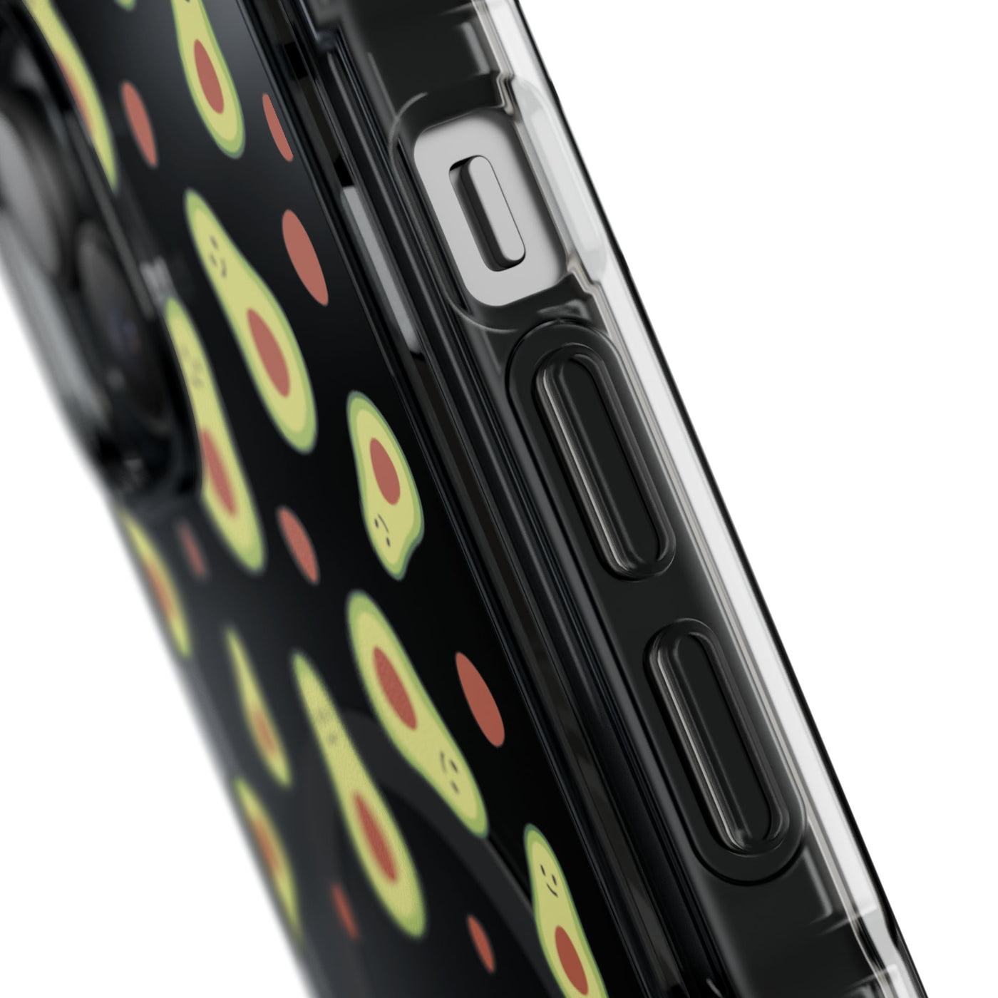 Playful Avocado Magnetic Clear Phone Case - Fun & Quirky Design
