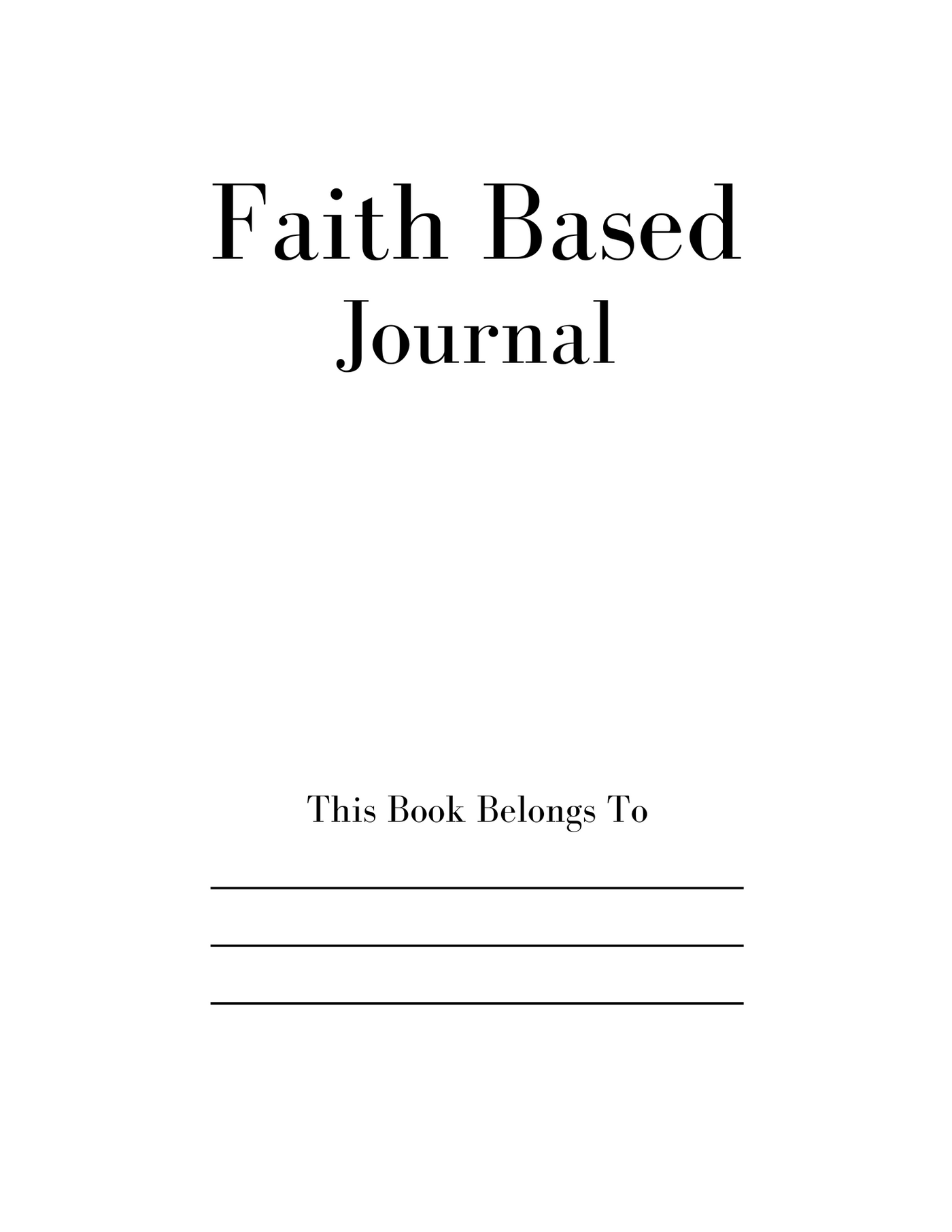 Faith Based Journal
